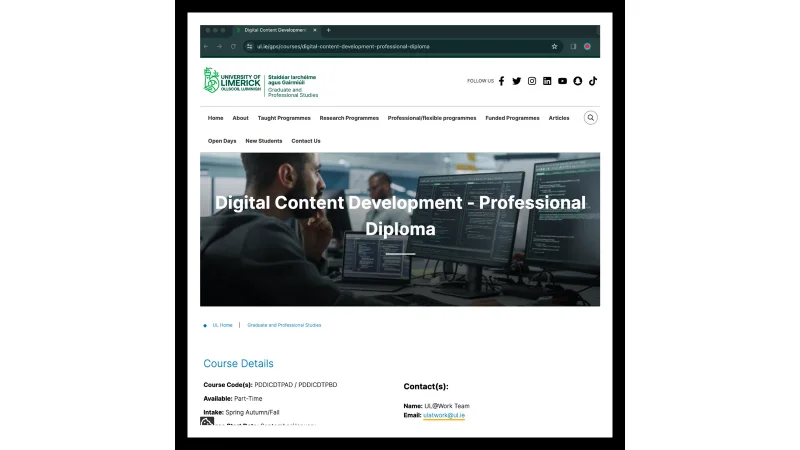 Professional Diploma In Digital Content Development (2023-2024)